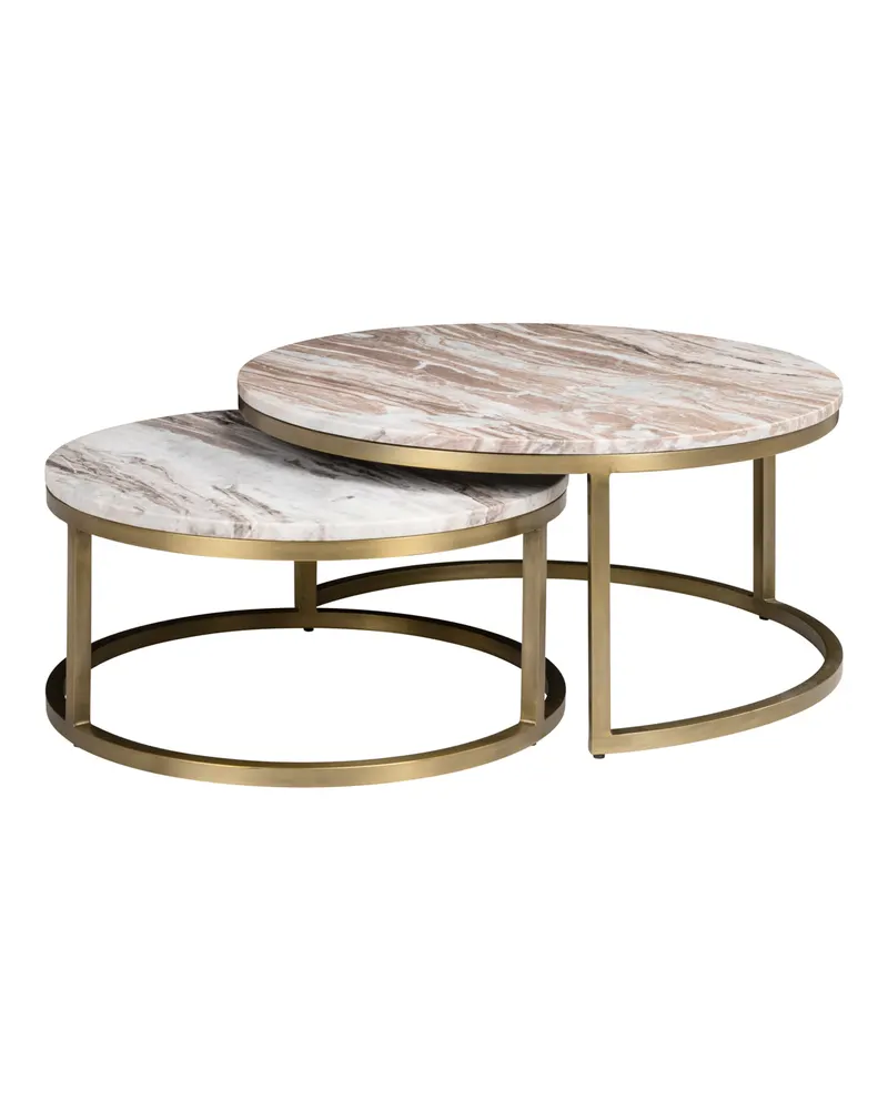 Couchtisch Bottega, Blush beige, 2er-Set von Richmond Interiors, Produktansicht 2