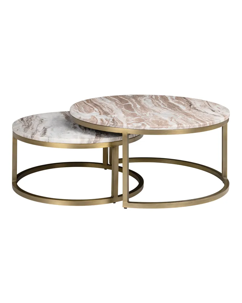 Couchtisch Bottega, Blush beige, 2er-Set von Richmond Interiors, Produktansicht 3