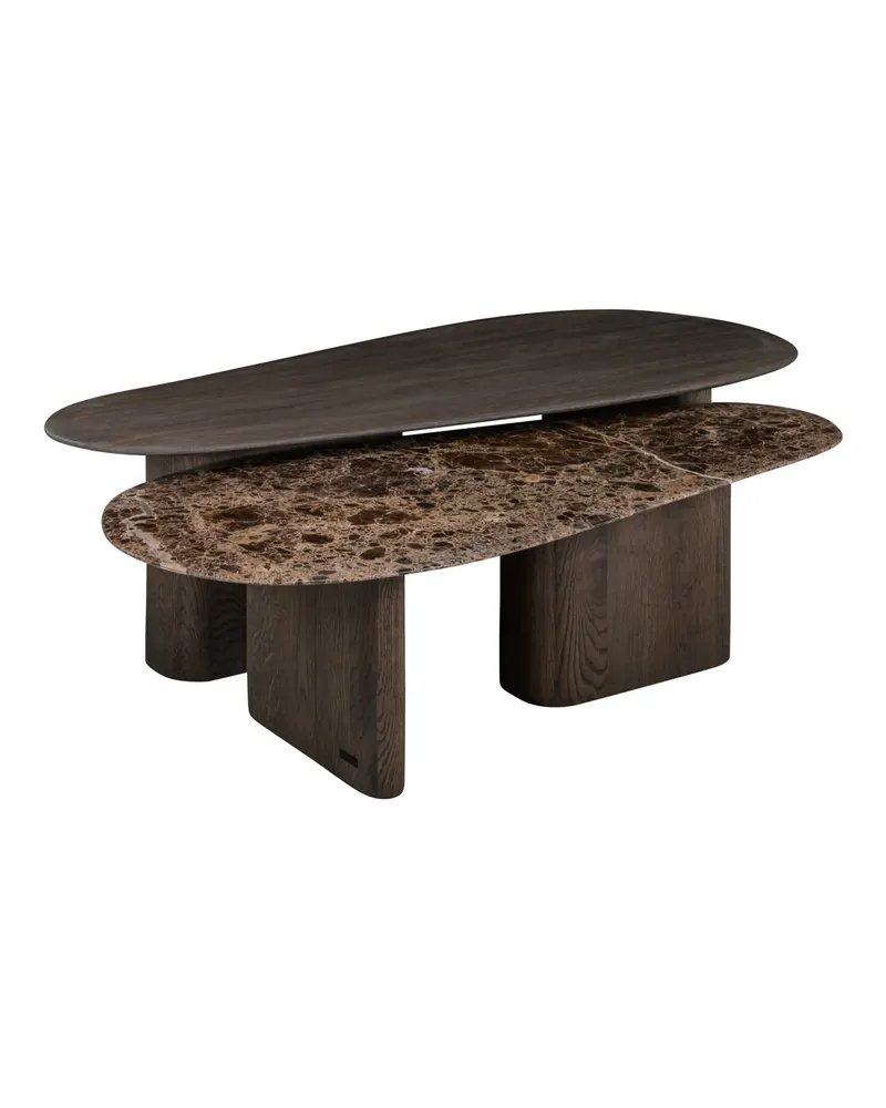 Couchtisch Castello, Smoked Charcoal, 2er-Set von Richmond Interiors, Produktansicht 2