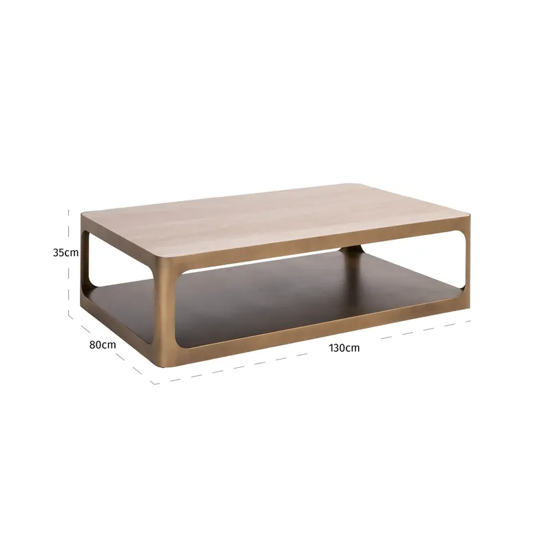 Couchtisch Claridge, Beige von Richmond Interiors, Maßzeichnung 10