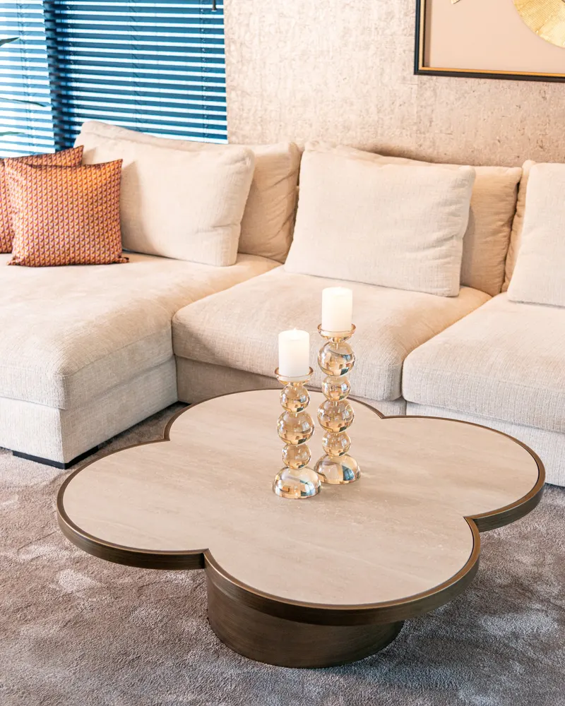 Couchtisch Clover, Beige von Richmond Interiors, Wohnbeispiel 11, im Wohnraum