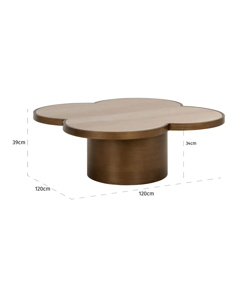 Couchtisch Clover, Beige von Richmond Interiors, Produktansicht 5
