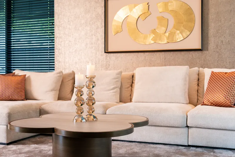 Couchtisch Clover, Beige von Richmond Interiors, Wohnbeispiel 8, im Wohnraum