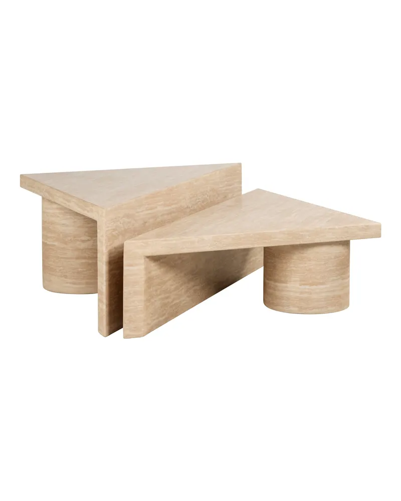 Couchtisch Fictus Beige, 2er-Set, Beige