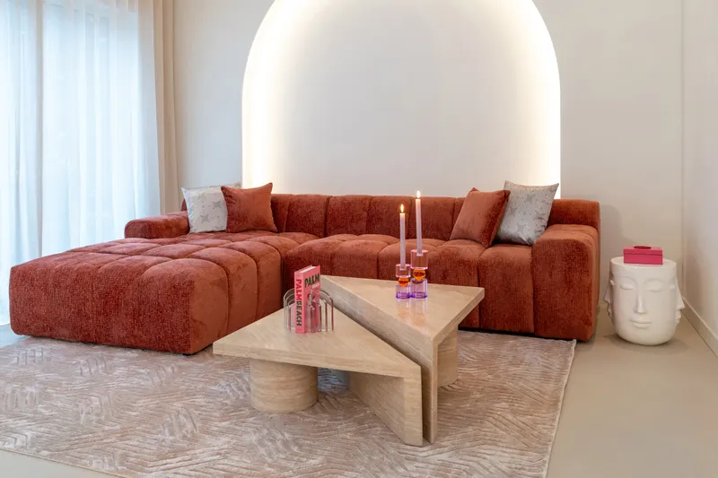 Couchtisch Fictus Beige, 2er-Set von Richmond Interiors, Wohnbeispiel 7, im Wohnraum