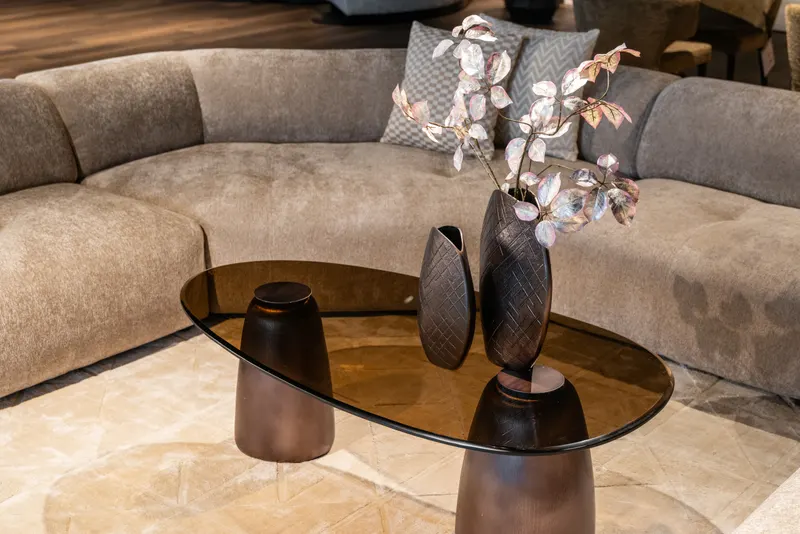 Couchtisch Hayden, bronzefarben, 128 × 69 cm von Richmond Interiors, Wohnbeispiel 5, im Wohnraum