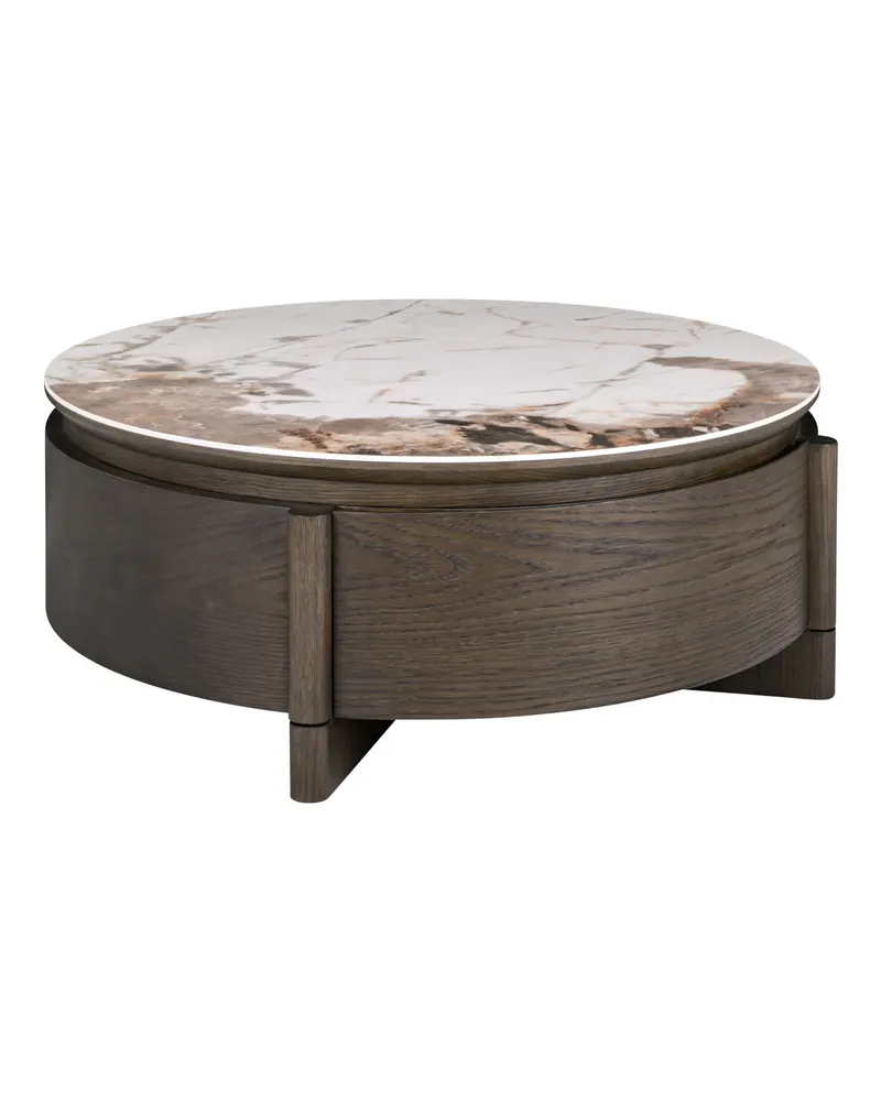 Runder Couchtisch Langford braun mit Stauraum von Richmond Interiors, Produktansicht 2