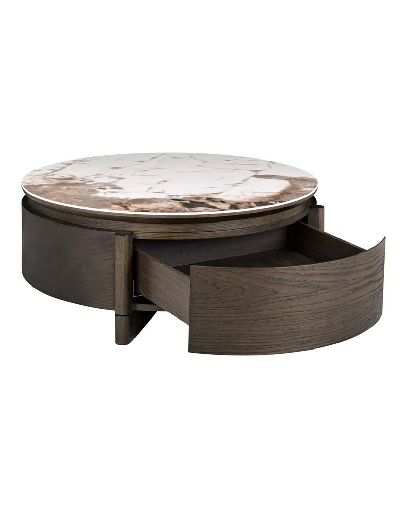 Runder Couchtisch Langford braun mit Stauraum von Richmond Interiors, Produktansicht 3