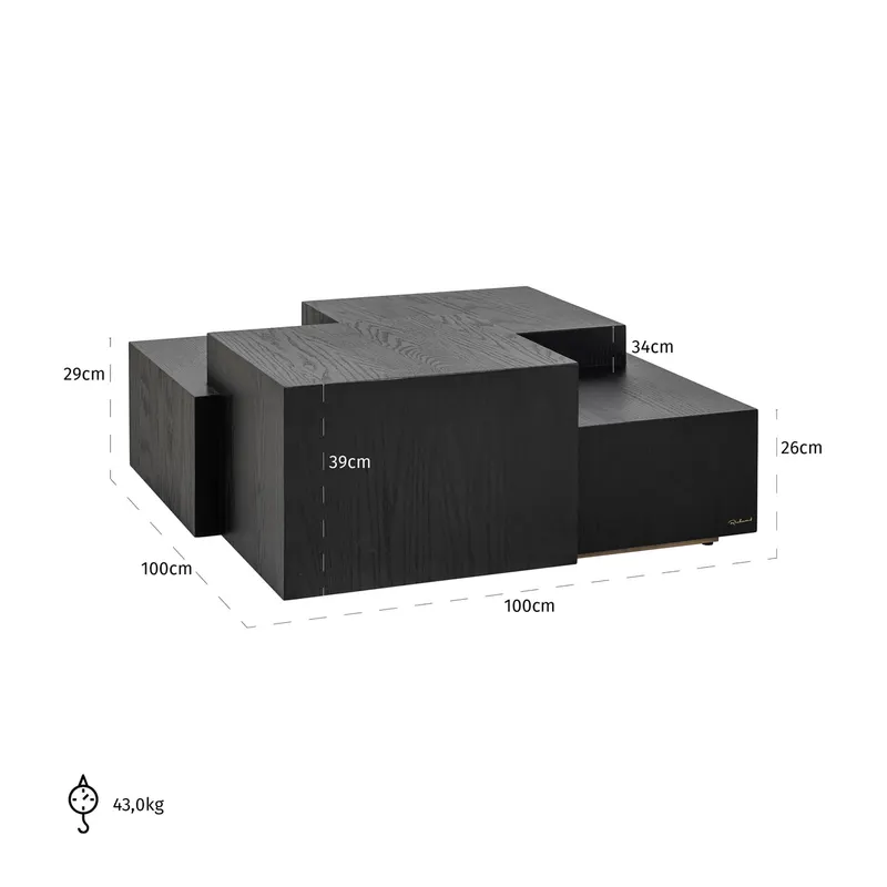 Lennox, Dunkles Kaffeebraun von Richmond Interiors, Maßzeichnung 13