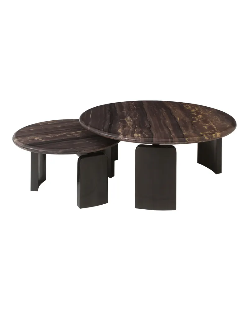 Couchtisch Menton Burgunderrot, 2er-Set von Richmond Interiors
