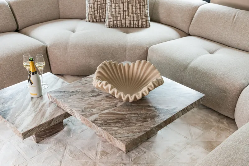 Couchtisch Rashford, Blush beige, 2er-Set von Richmond Interiors, Wohnbeispiel 7, im Wohnraum
