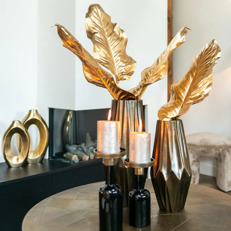 Goldfarben, gebürstet, 2er-Set von Richmond Interiors, Wohnbeispiel 10, im Wohnraum