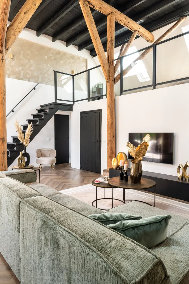 Goldfarben, gebürstet, 2er-Set von Richmond Interiors, Wohnbeispiel 11, im Wohnraum