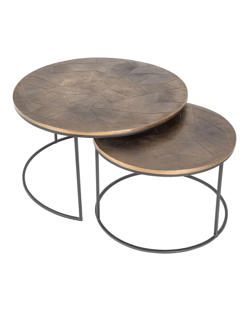 Goldfarben, gebürstet, 2er-Set von Richmond Interiors, Produktansicht 2