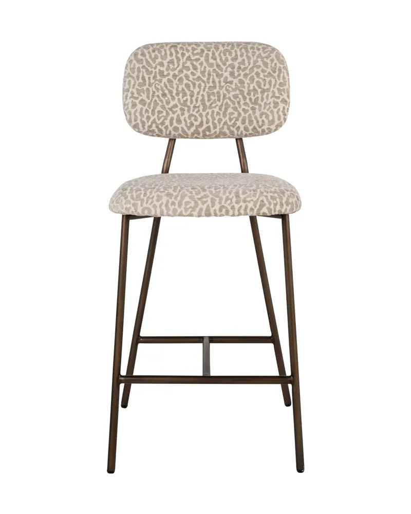 Barhocker Xenia, Beige leopard, feuerhemmend von Richmond Interiors