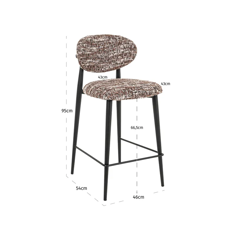 Counterstuhl Dantes, Hazel von Richmond Interiors, Maßzeichnung 9