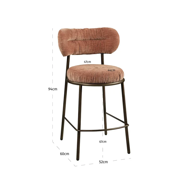 Counterstuhl Encanto, Be straight mocha mousse von Richmond Interiors, Maßzeichnung 12
