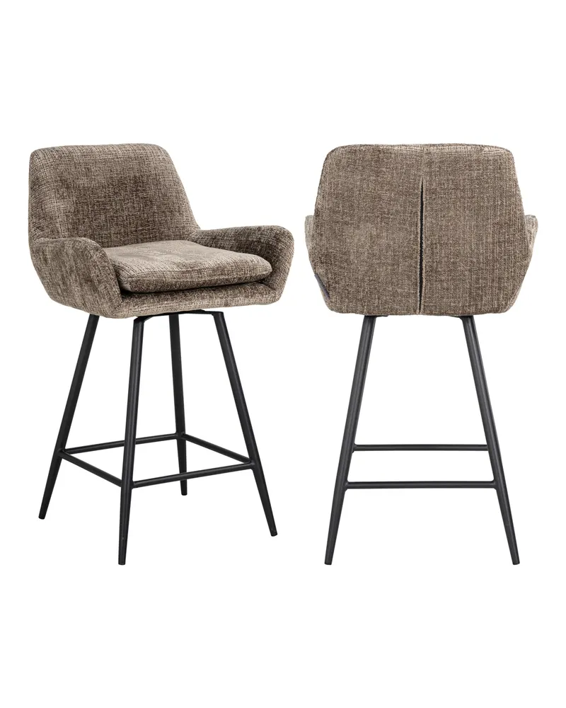 Counterstuhl Linsey, Niagara stone, drehbar, 2er-Set von Richmond Interiors, Produktansicht 3