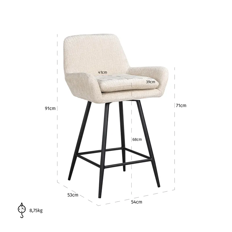 Linsey, Niagara beige, 2er-Set von Richmond Interiors, Maßzeichnung 9