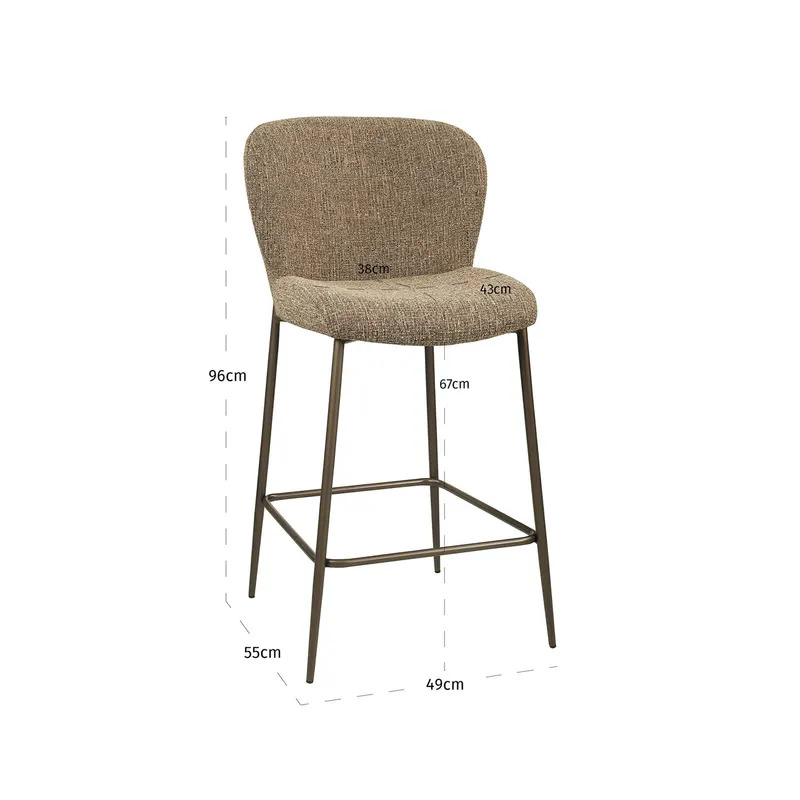 Brown tweed, feuerhemmend von Richmond Interiors, Maßzeichnung 8