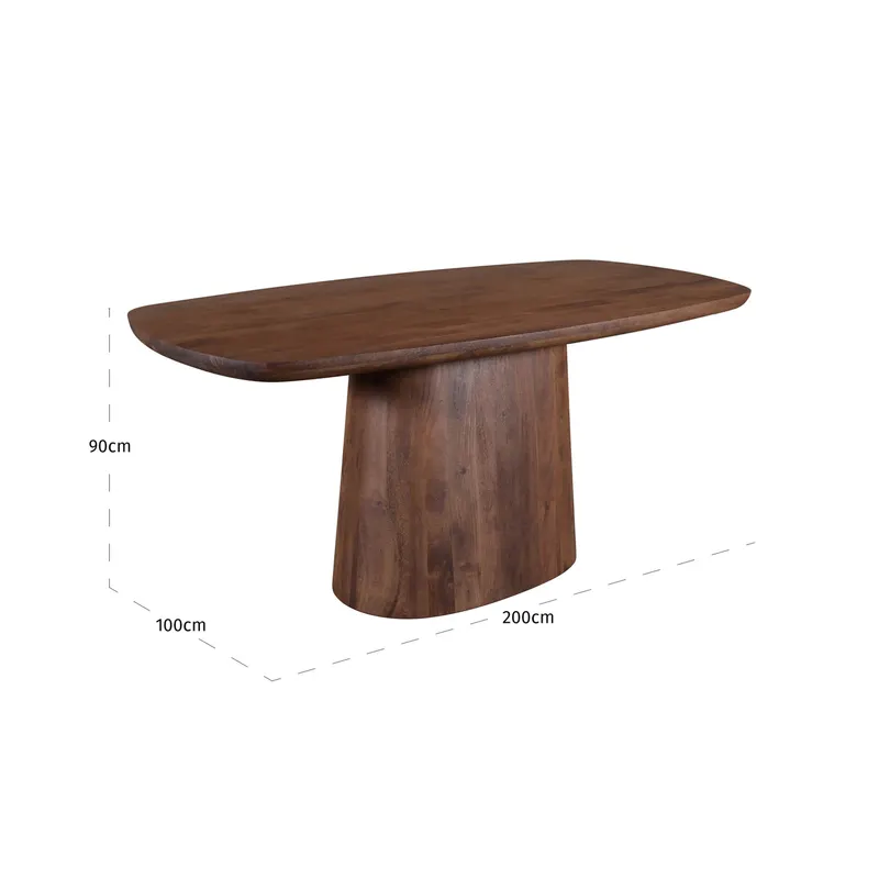 Countertisch Baldwin in Spicebrown von Richmond Interiors, Maßzeichnung 7