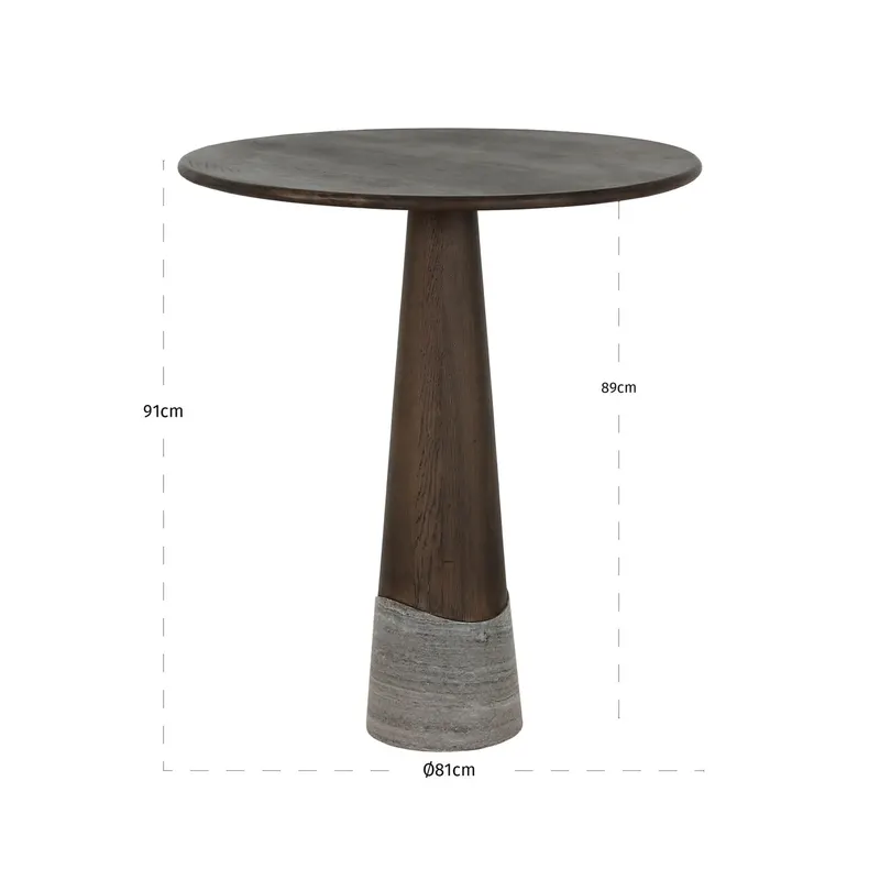 Countertisch Harper, Smoked Charcoal von Richmond Interiors, Maßzeichnung 5