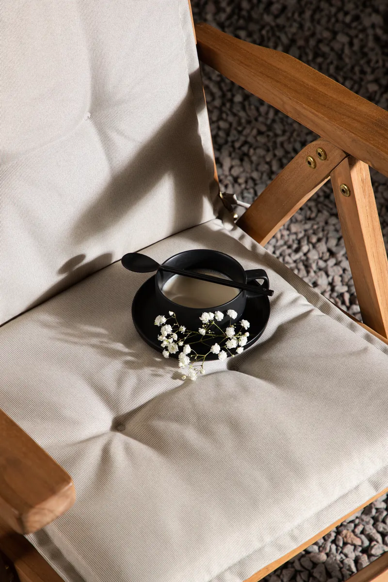 Cushion Sitzauflage für Hochlehner in Cremeweiß, im Wohnraum, Ansicht 3