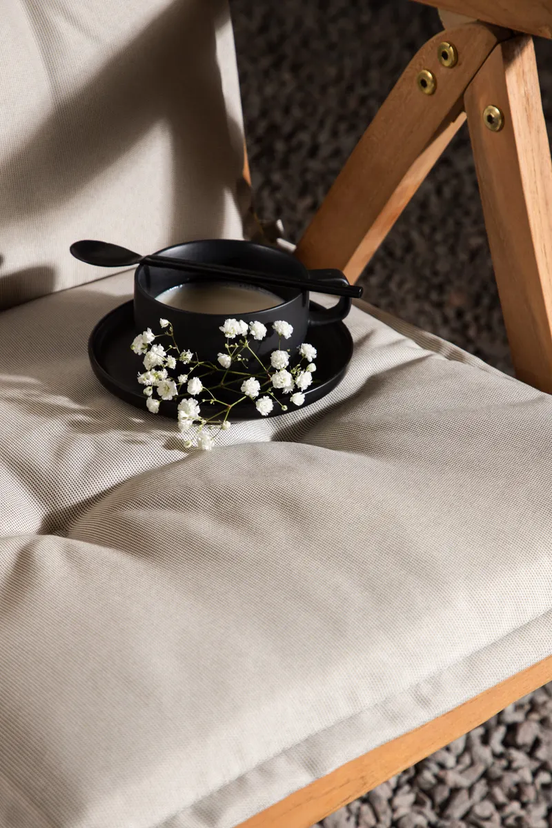 Cushion Sitzauflage für Hochlehner in Cremeweiß, im Wohnraum, Ansicht 4