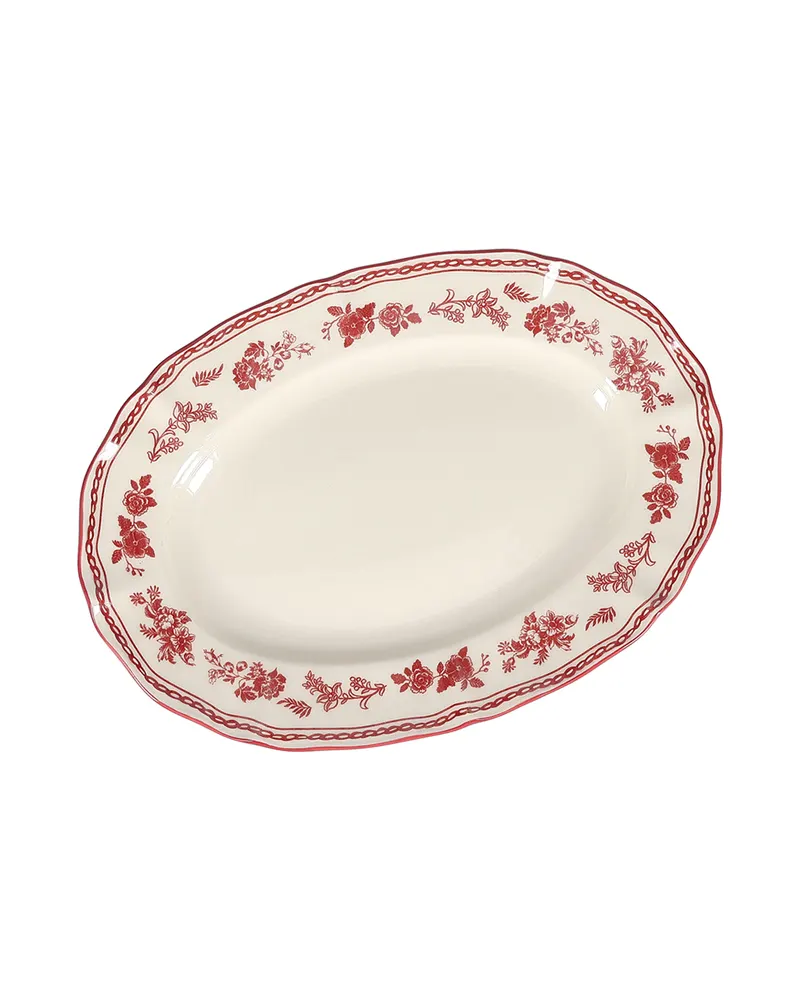 Cyril Servierschale aus Porzellan, oval mit Musterglasur