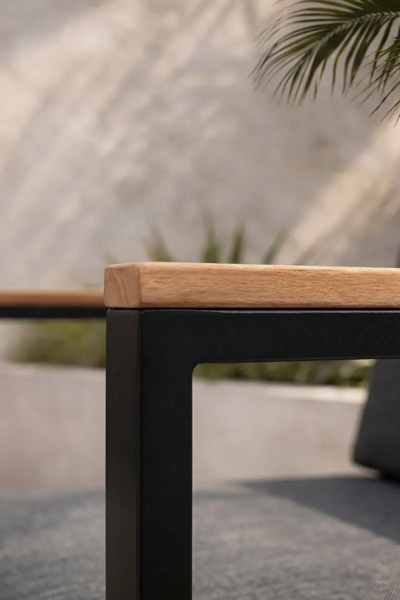 Dakar Gartenlounge mit Sofa, zwei Sesseln und zwei Tischen, im Wohnraum, Ansicht 4