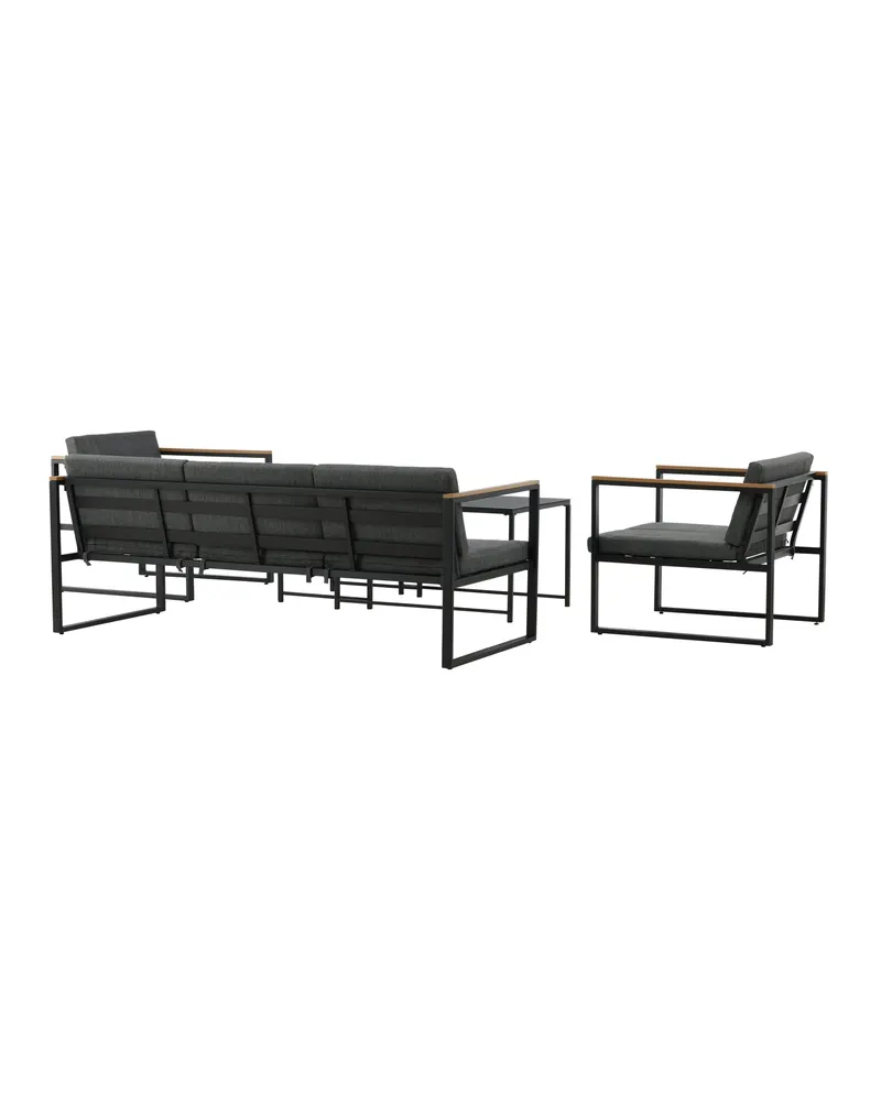 Dakar Gartenlounge mit Sofa, zwei Sesseln und zwei Tischen, Ansicht 9