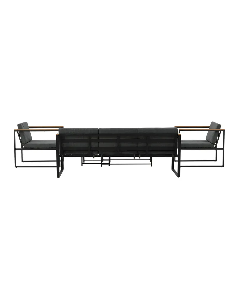 Dakar Gartenlounge mit Sofa, zwei Sesseln und zwei Tischen, Ansicht 6