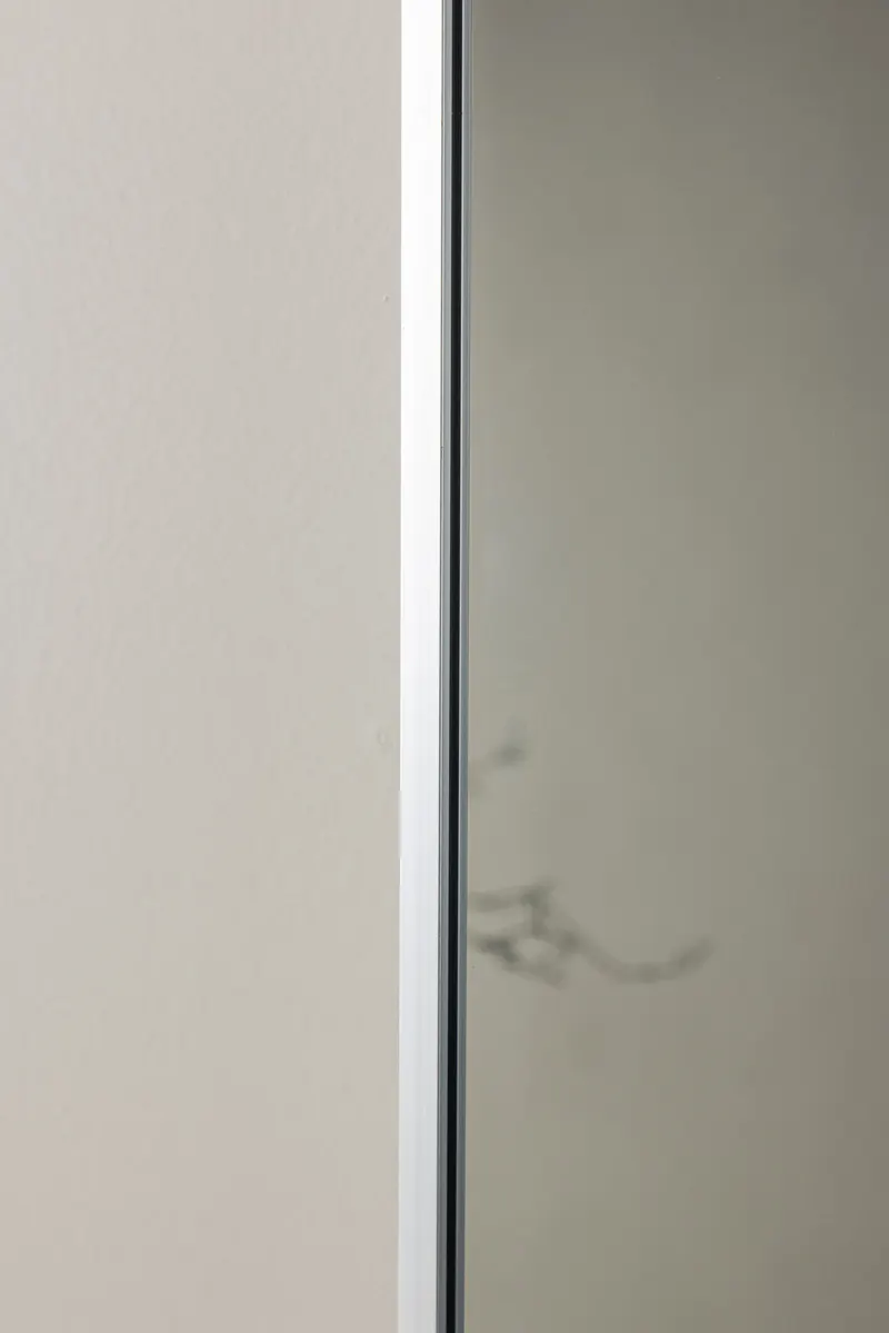 Dalton rechteckiger Ganzkörperspiegel in 3 × 220 × 67 cm, Silber, im Wohnraum, Ansicht 3