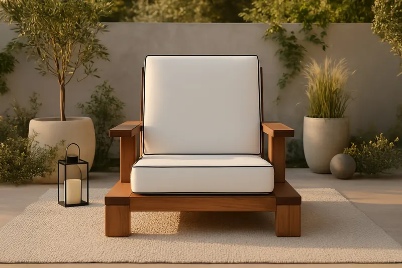 Daria Outdoor-Loungesessel aus Akazie, im Wohnraum, Ansicht 2