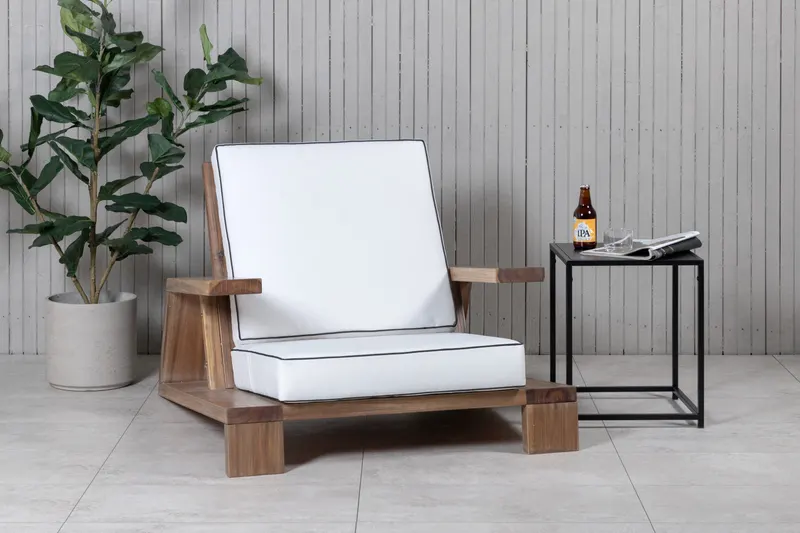 Daria Outdoor-Loungesessel aus Akazie, im Wohnraum, Ansicht 3