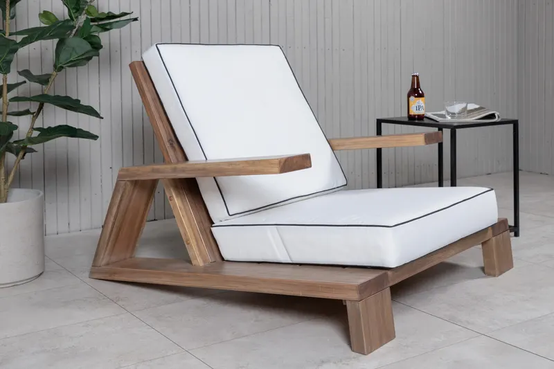 Daria Outdoor-Loungesessel aus Akazie, im Wohnraum, Ansicht 4