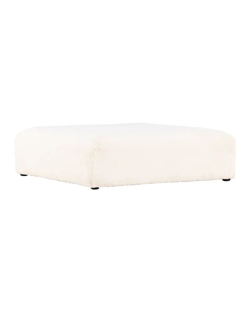 Davie quadratischer Pouf aus Fleece, Ansicht 7
