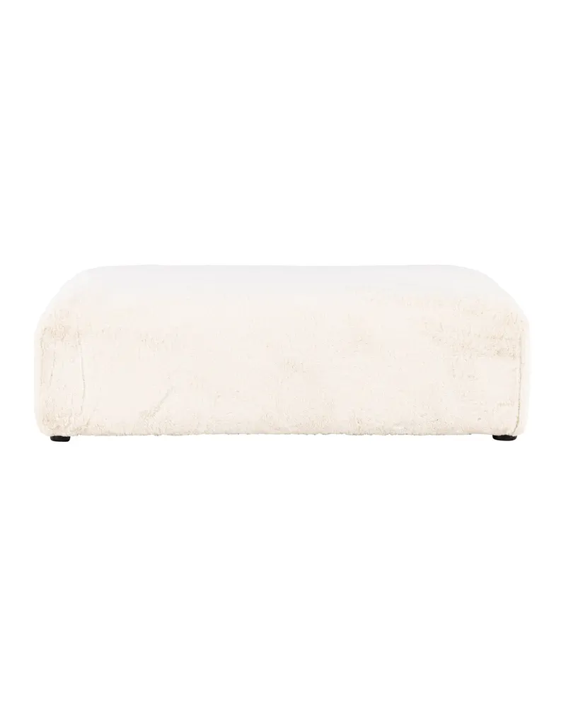 Davie quadratischer Pouf aus Fleece, Ansicht 8