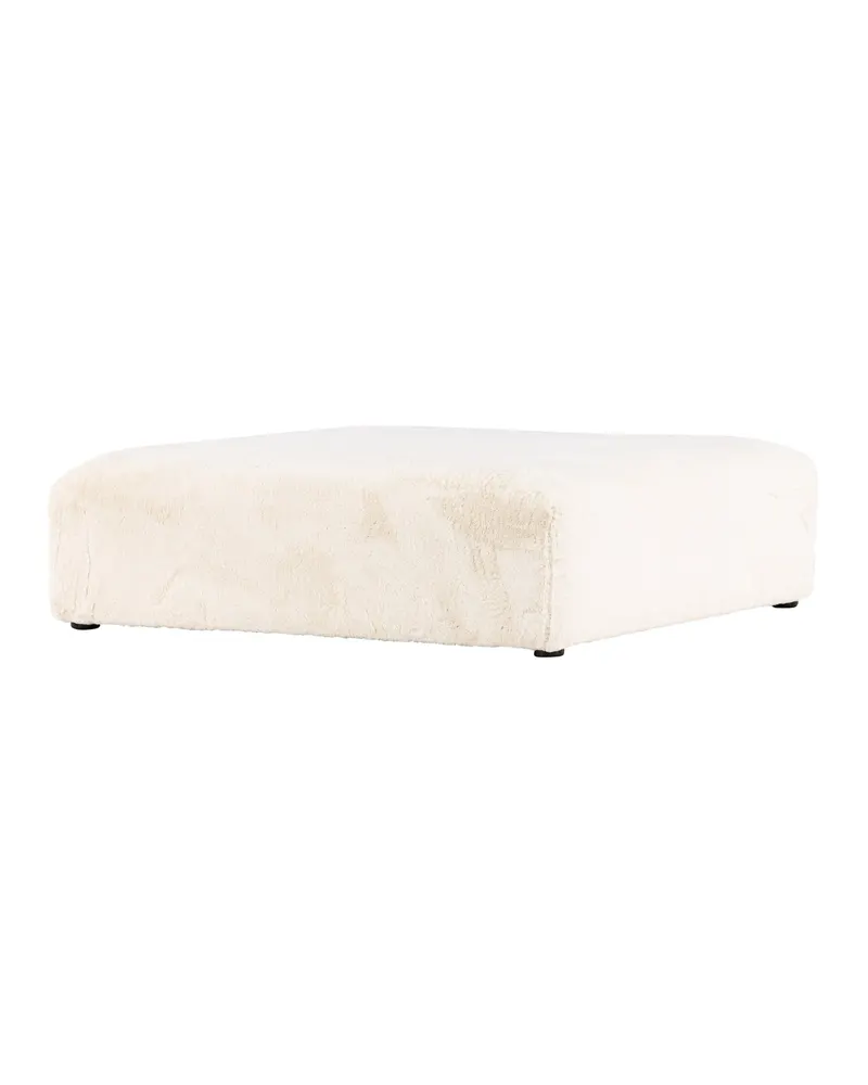 Davie quadratischer Pouf aus Fleece, Ansicht 9