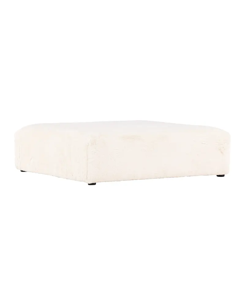 Davie quadratischer Pouf aus Fleece, Ansicht 10