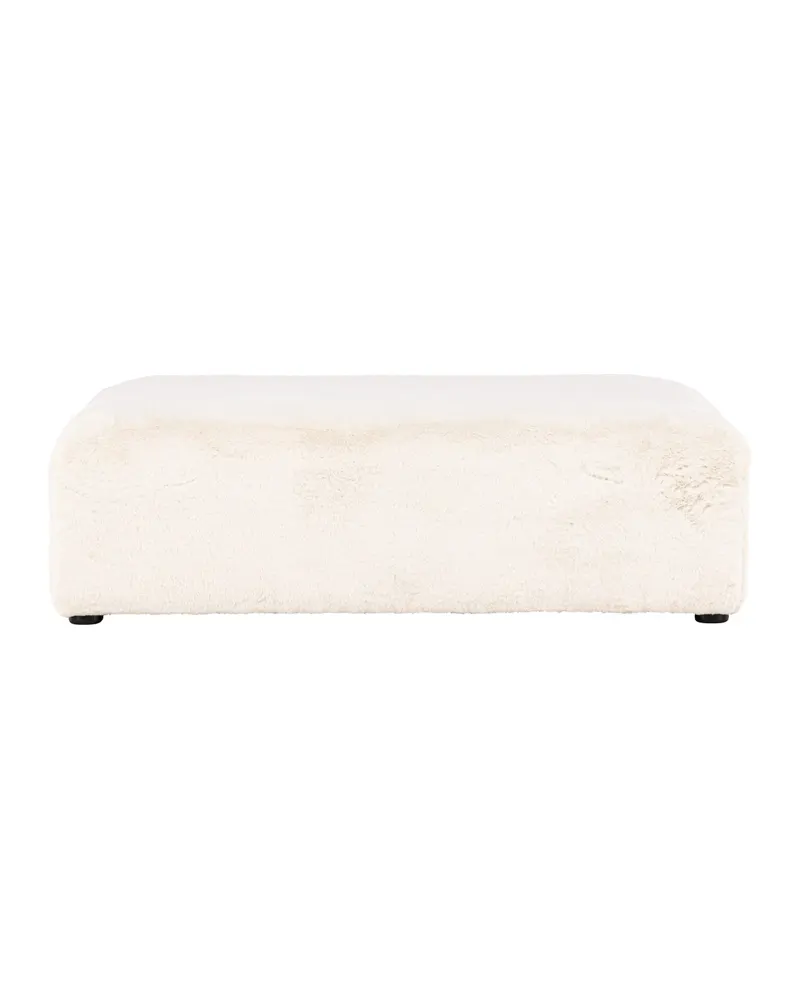 Davie quadratischer Pouf aus Fleece, Ansicht 11