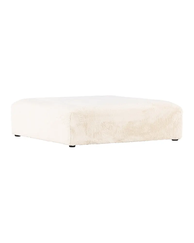 Davie quadratischer Pouf aus Fleece, Ansicht 12