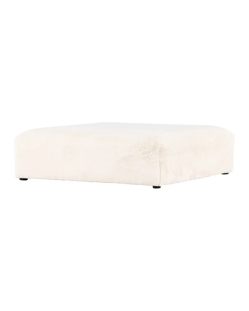 Davie quadratischer Pouf aus Fleece, Ansicht 2