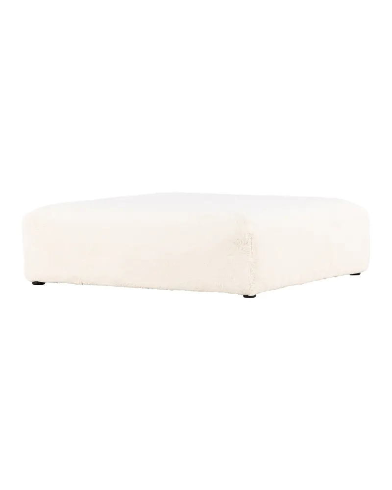 Davie quadratischer Pouf aus Fleece, Ansicht 3