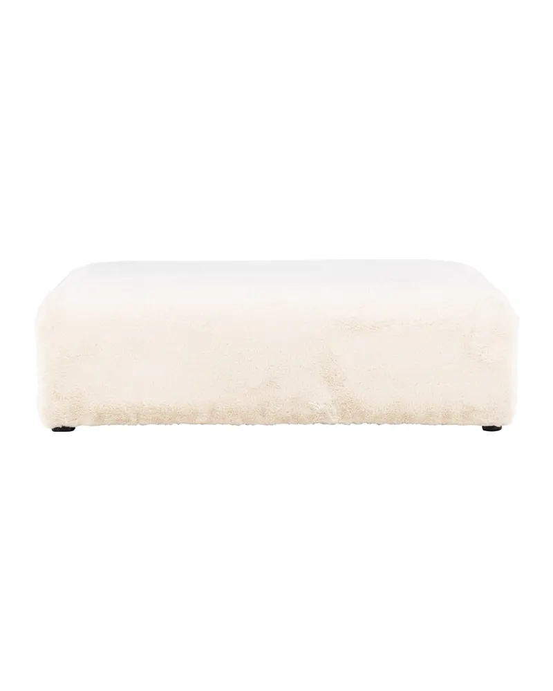 Davie quadratischer Pouf aus Fleece, Ansicht 5