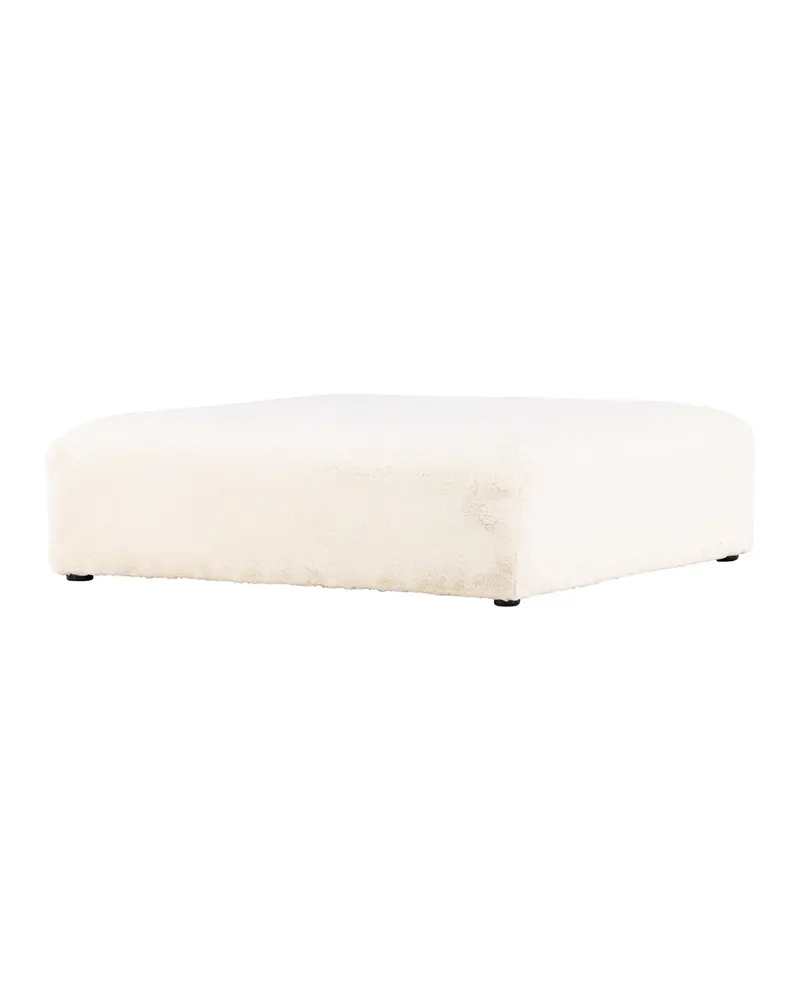 Davie quadratischer Pouf aus Fleece, Ansicht 6