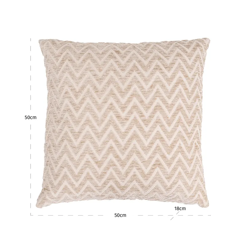 Dekokissen Cassy, Beige chevron von Richmond Interiors, Maßzeichnung 5