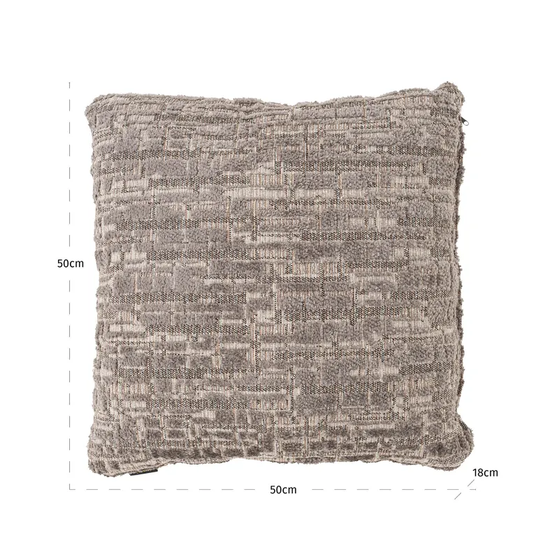 Dekokissen Olin, Greige, 50 × 50 cm von Richmond Interiors, Maßzeichnung 3