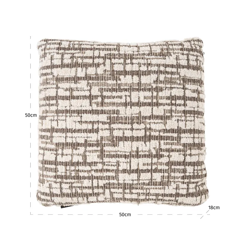 Dekokissen Oliv, Creme, 50 × 50 cm von Richmond Interiors, Maßzeichnung 6