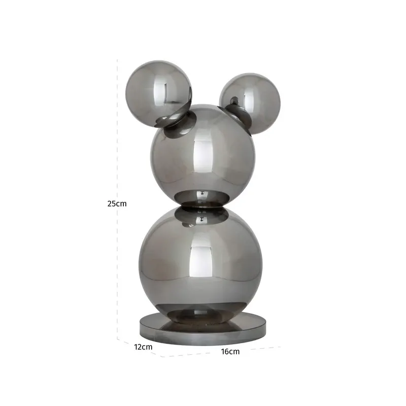 Dekoobjekt Beary, Silberfarben von Richmond Interiors, Maßzeichnung 4